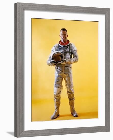 Mercury Astronaut Gordon Cooper Wearing a Spacesuit-null-Framed Photo