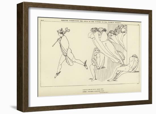 Mercury Conducting the Souls of the Suitors to the Infernal Regions-John Flaxman-Framed Giclee Print
