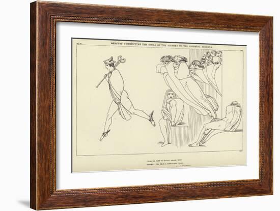 Mercury Conducting the Souls of the Suitors to the Infernal Regions-John Flaxman-Framed Giclee Print