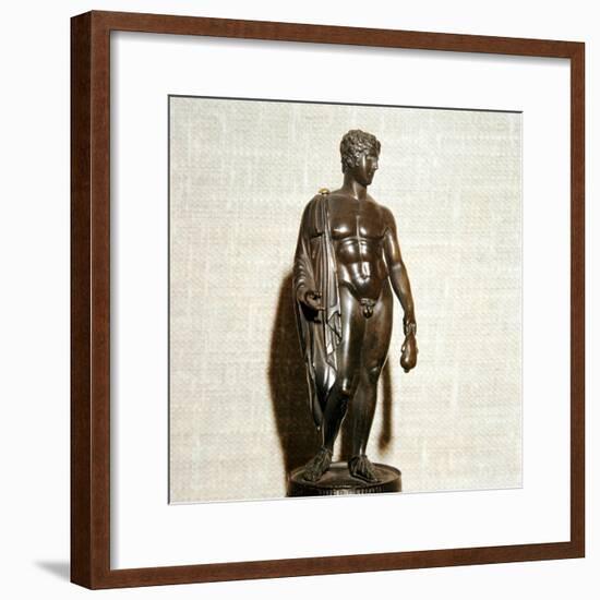 Mercury (Hermes) holding a purse (as bringer of good fortune), Roman, 1st century-Unknown-Framed Giclee Print