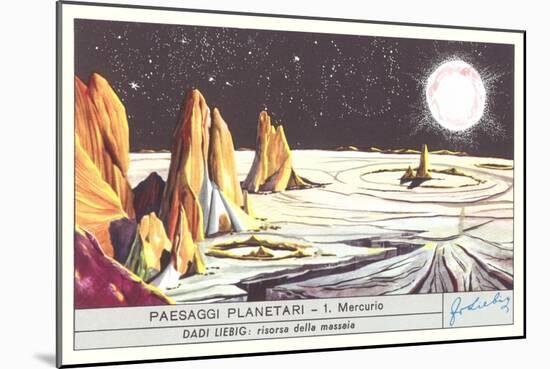 Mercury Landscape Trade Card-null-Mounted Art Print