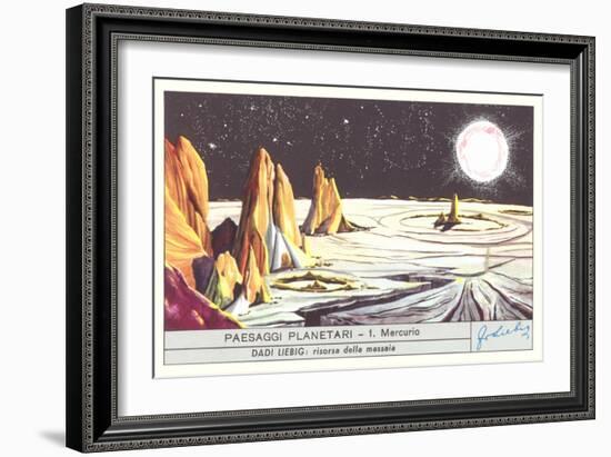 Mercury Landscape Trade Card-null-Framed Art Print