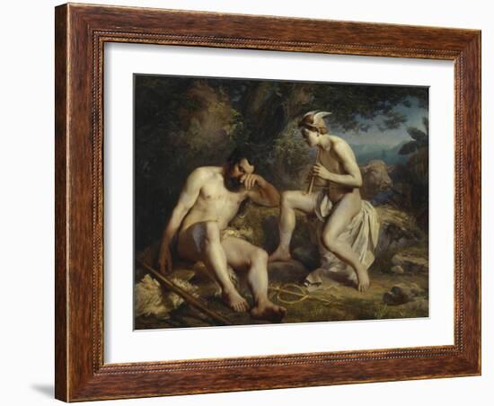 Mercury Lulling Argus to Sleep, 1864-Nikolai Andreyevich Koshelev-Framed Giclee Print