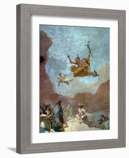 Mercury, Messenger of the Gods-Giovanni Battista Tiepolo-Framed Giclee Print