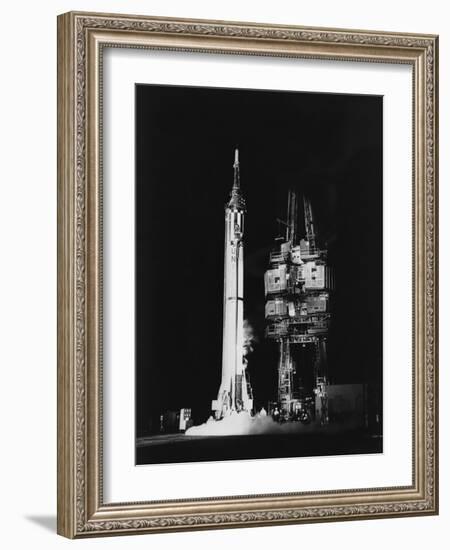 Mercury-Redstone 3 Missile On Launch Pad, Cape Canaveral, Florida-Stocktrek Images-Framed Photographic Print