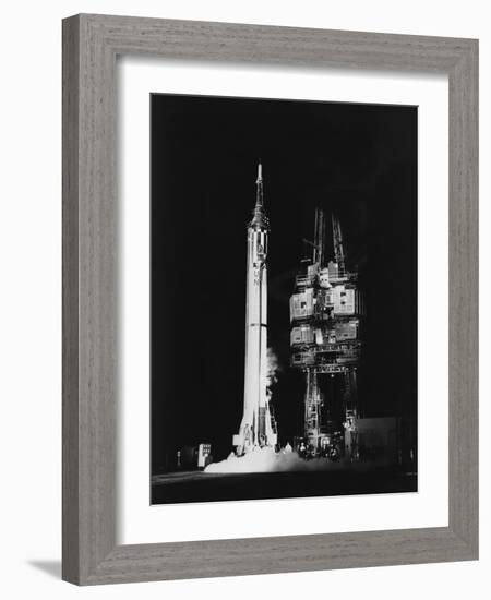 Mercury-Redstone 3 Missile On Launch Pad, Cape Canaveral, Florida-Stocktrek Images-Framed Photographic Print