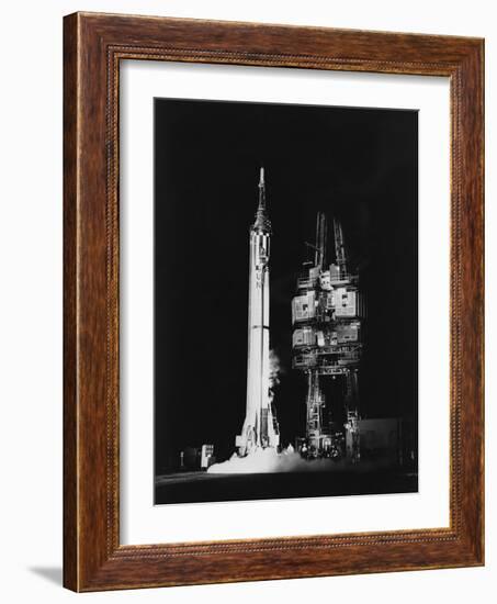 Mercury-Redstone 3 Missile On Launch Pad, Cape Canaveral, Florida-Stocktrek Images-Framed Photographic Print