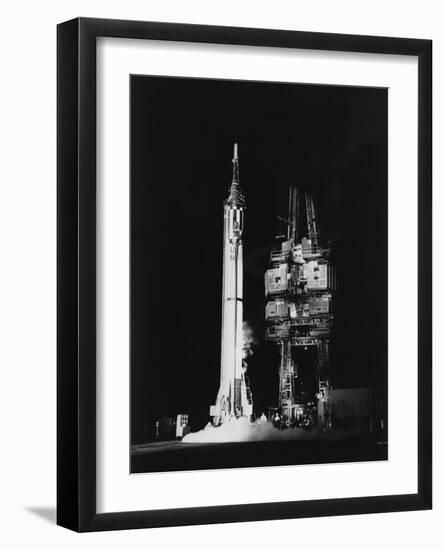 Mercury-Redstone 3 Missile On Launch Pad, Cape Canaveral, Florida-Stocktrek Images-Framed Photographic Print