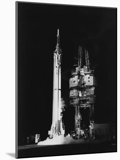 Mercury-Redstone 3 Missile On Launch Pad, Cape Canaveral, Florida-Stocktrek Images-Mounted Photographic Print