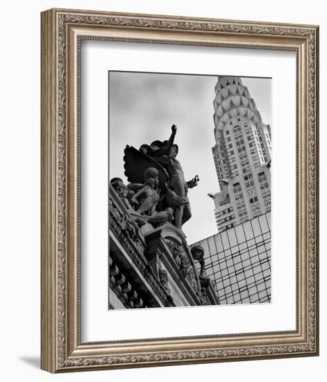 Mercury Statue and Chrysler Building-Christopher Bliss-Framed Giclee Print