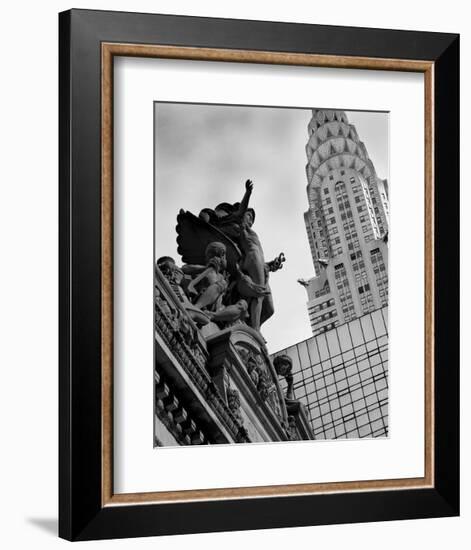 Mercury Statue and Chrysler Building-Christopher Bliss-Framed Giclee Print