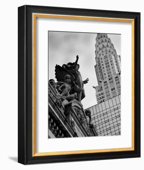 Mercury Statue and Chrysler Building-Christopher Bliss-Framed Giclee Print