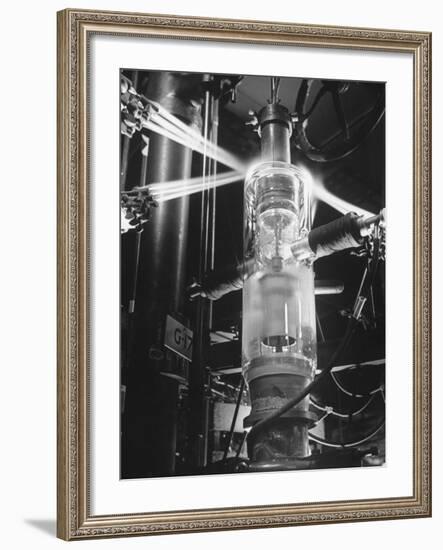 Mercury Vapor Tubes Being Made at a General Electric Plant-Andreas Feininger-Framed Photographic Print