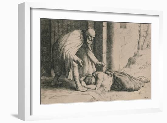 Mercy Swoons before the Gate, C1916-William Strang-Framed Giclee Print