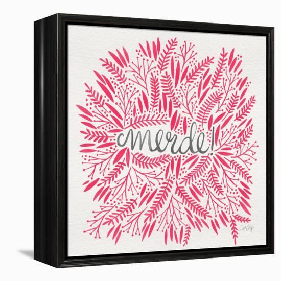 Merde – Pink-Cat Coquillette-Framed Premier Image Canvas