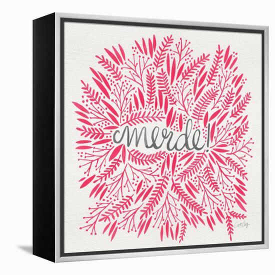 Merde – Pink-Cat Coquillette-Framed Premier Image Canvas