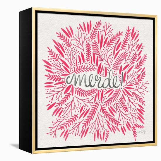 Merde – Pink-Cat Coquillette-Framed Premier Image Canvas