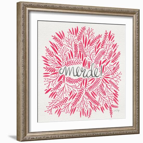 Merde – Pink-Cat Coquillette-Framed Giclee Print