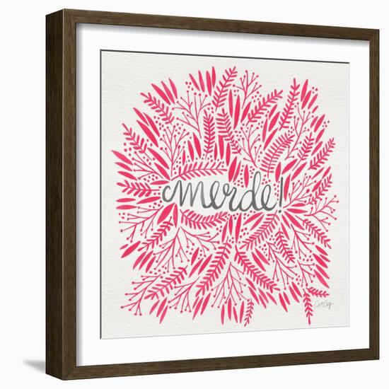 Merde – Pink-Cat Coquillette-Framed Giclee Print