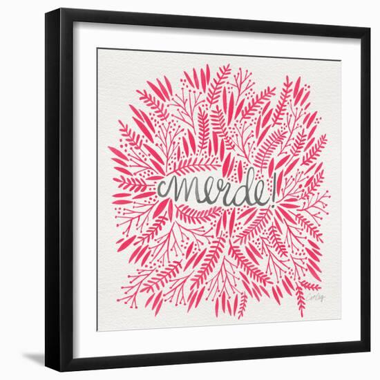 Merde – Pink-Cat Coquillette-Framed Giclee Print