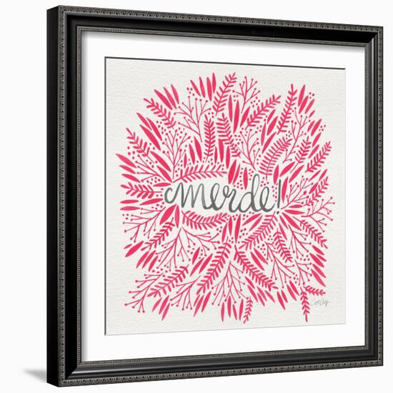 Merde – Pink-Cat Coquillette-Framed Giclee Print