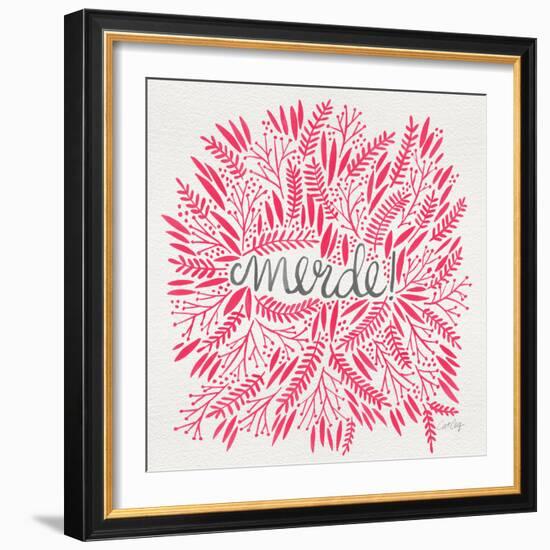 Merde – Pink-Cat Coquillette-Framed Giclee Print