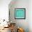 Merde – White on Turquoise-Cat Coquillette-Framed Giclee Print displayed on a wall