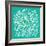 Merde – White on Turquoise-Cat Coquillette-Framed Giclee Print