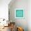 Merde – White on Turquoise-Cat Coquillette-Framed Giclee Print displayed on a wall