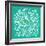 Merde – White on Turquoise-Cat Coquillette-Framed Giclee Print