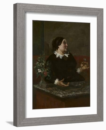 Mère Grégoire, 1855 and 1857-59-Gustave Courbet-Framed Giclee Print