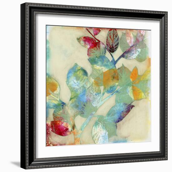 Merging Leaves II-Jennifer Goldberger-Framed Art Print