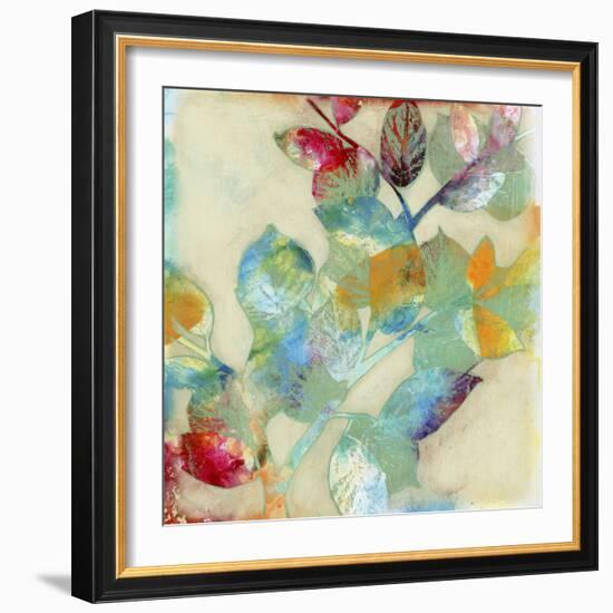 Merging Leaves II-Jennifer Goldberger-Framed Art Print