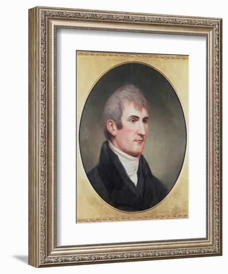 Meriwether Lewis 1774-1809 . Portrait by Charles Wilson Peale-null-Framed Art Print