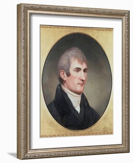 Meriwether Lewis 1774-1809 . Portrait by Charles Wilson Peale-null-Framed Art Print