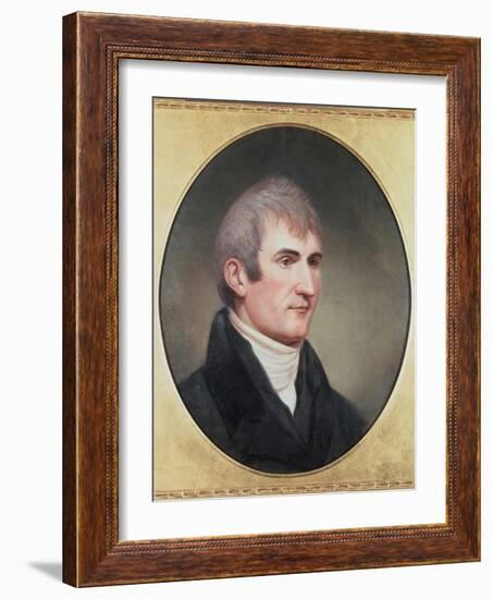 Meriwether Lewis 1774-1809 . Portrait by Charles Wilson Peale-null-Framed Art Print