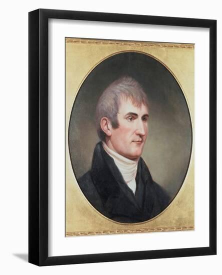 Meriwether Lewis 1774-1809 . Portrait by Charles Wilson Peale-null-Framed Art Print