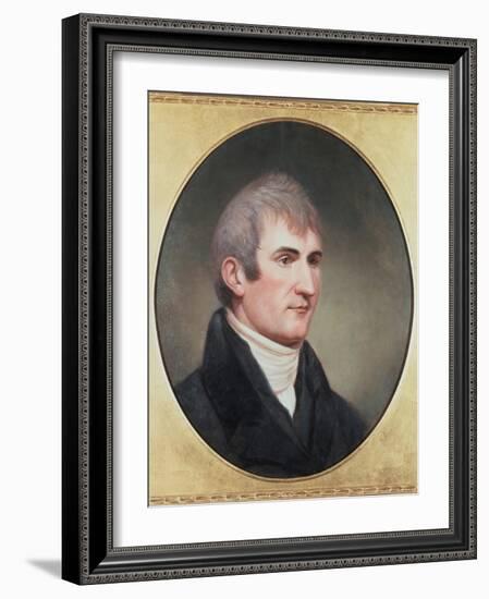 Meriwether Lewis 1774-1809 . Portrait by Charles Wilson Peale-null-Framed Art Print