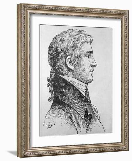 Meriwether Lewis in Woodcut-Philip Gendreau-Framed Giclee Print