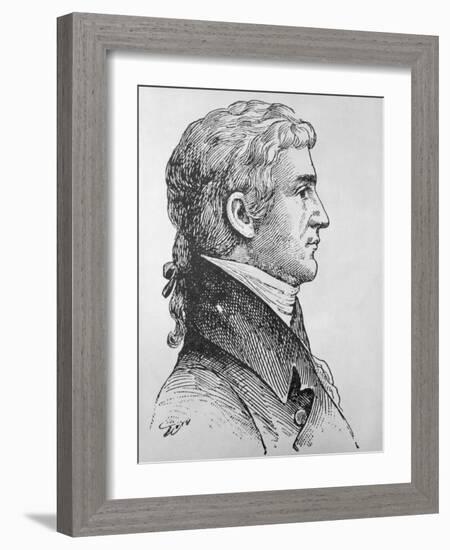 Meriwether Lewis in Woodcut-Philip Gendreau-Framed Giclee Print