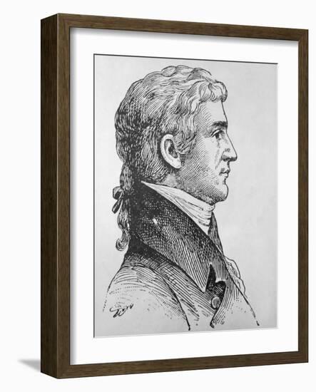 Meriwether Lewis in Woodcut-Philip Gendreau-Framed Giclee Print