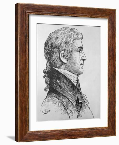 Meriwether Lewis in Woodcut-Philip Gendreau-Framed Giclee Print