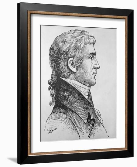 Meriwether Lewis in Woodcut-Philip Gendreau-Framed Giclee Print