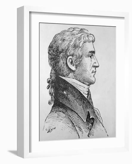 Meriwether Lewis in Woodcut-Philip Gendreau-Framed Giclee Print