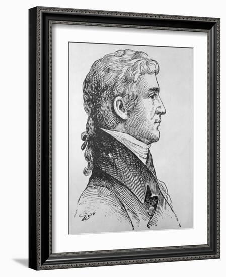 Meriwether Lewis in Woodcut-Philip Gendreau-Framed Giclee Print