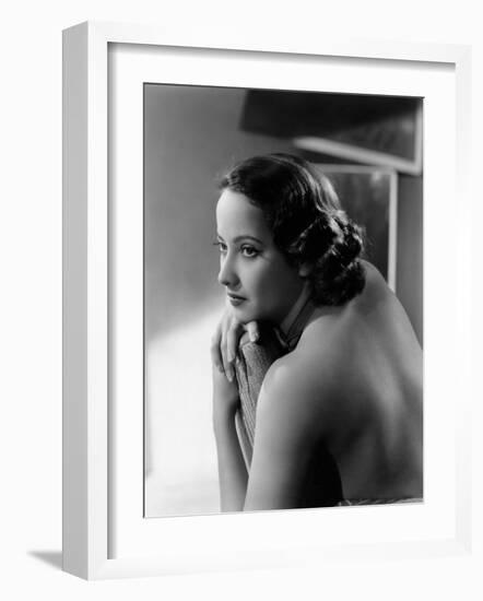 Merle Oberon, c.1936-null-Framed Photo