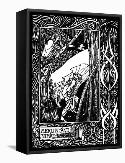 Merlin and Nimue. Illustration to the Book Le Morte D'Arthur by Sir Thomas Malory, 1893-1894-null-Framed Premier Image Canvas