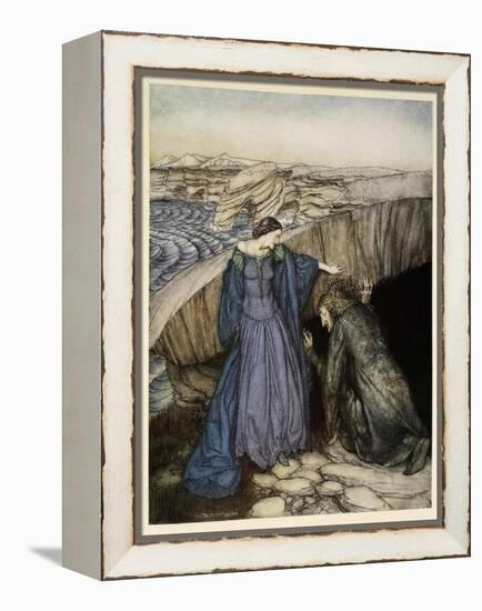 Merlin and Nimue-Arthur Rackham-Framed Premier Image Canvas