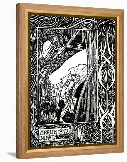 Merlin and Nimue-Aubrey Beardsley-Framed Premier Image Canvas