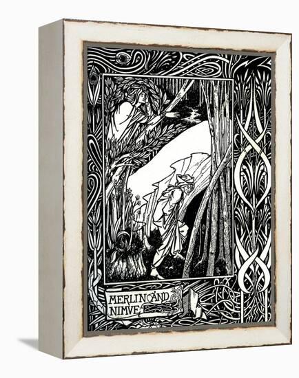 Merlin and Nimue-Aubrey Beardsley-Framed Premier Image Canvas